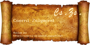 Cserni Zsigmond névjegykártya
